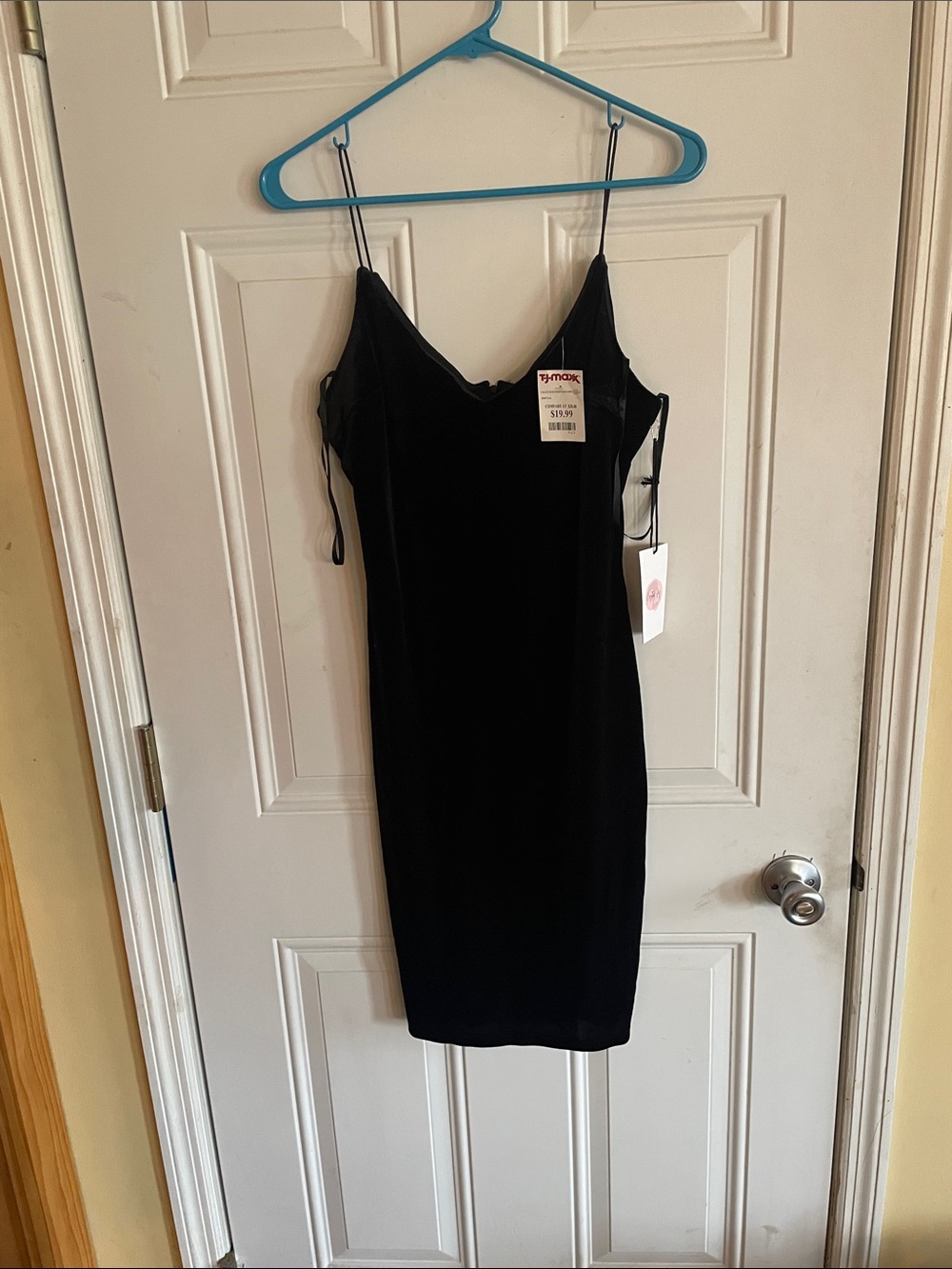 Black Spaghetti Strap Bodycon Dress NWT
